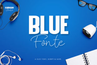 Blue Fonte Duo: Elegant Script Fonts for Digital Campaigns