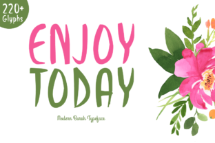 Enjoy Today Font: Modern Brush Script for Small Business Branding