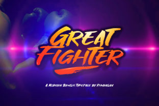 Great Fighter Font Review: Vintage Brush Script for Branding