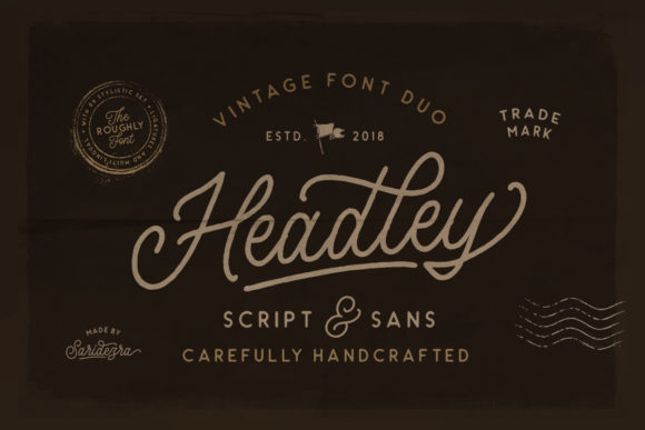 Headley Duo Font: Vintage Branding for Small Business