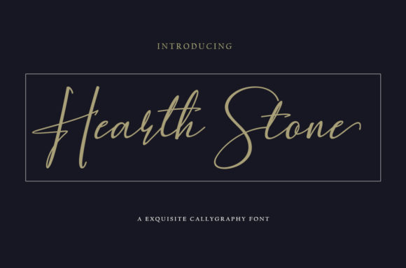 Hearth Stone Font: Elegant Script for Handmade Products