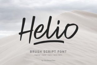 Helio Font: Bold Handwritten Typography for Web Design