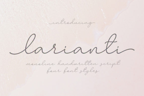 Larianti Monoline Font for Romantic Campaign Visuals