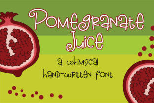Pomegranate Juice Font for Whimsical Craft Designs