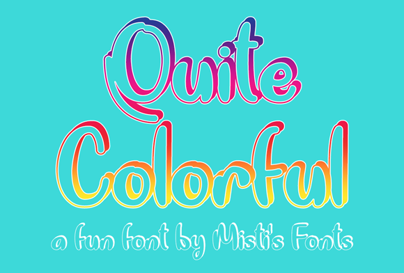 Quite Colorful Font for Handmade Products