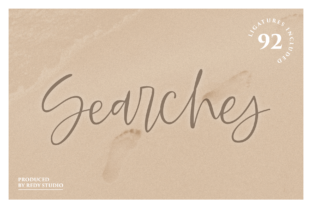 Searches Font: Bold Script for Editorial Design