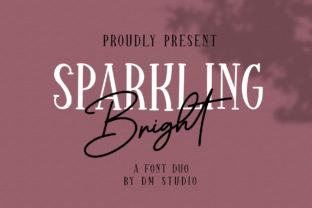 Sparkling Bright Duo Font for Handmade Labels and Chic Designs